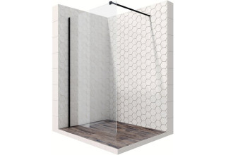 Душевой уголок Ambassador Walk-In 15031109 90x200 (прозрачное стекло / профиль черный матовый)