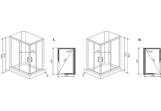 Душевая кабина Timo Lux TL-1504 R 110x85 стекло 6мм