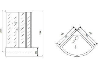 Душевая кабина Timo Comfort T-8880 Clean Glass 80x80 стекло 6 мм