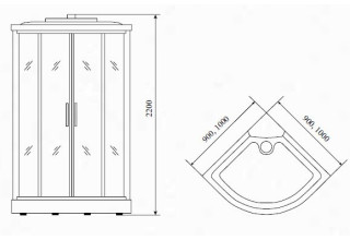 Душевая кабина Timo Standart T-1109 P 90х90 стекло 5 мм