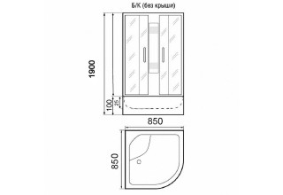 Душевая кабина Parly TM911P 85x85