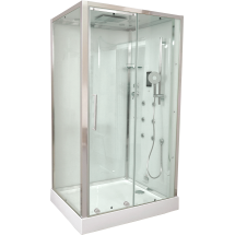 Душевая кабина Timo Puro H-510 120x90 L с турецкой баней стекло 8мм