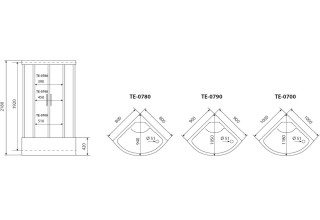 Душевая кабина Timo Eco TE-0780 80х80 стекло 5мм