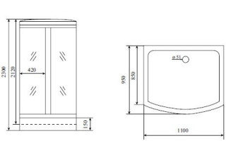 Душевая кабина Timo Lux TL-1501 110х95 стекло 6мм
