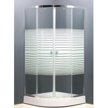 Душевой уголок Coliseum S802D 90x90 прозрачные стекла с полосами (без поддона)