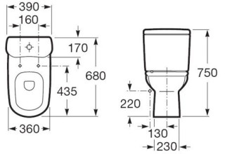 Чаша напольного унитаза Roca Giralda 342466000