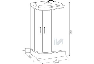 Душевая кабина Iva SC012CTR 120x80