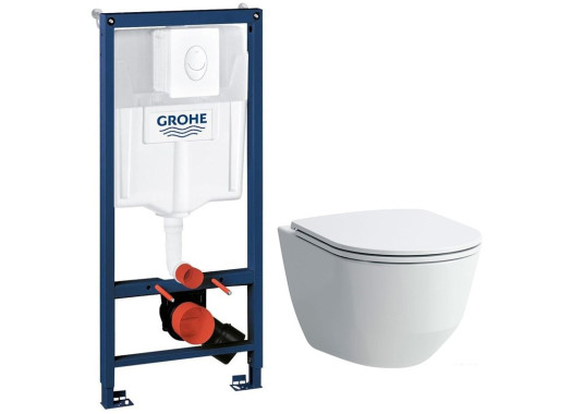 Инсталляция Grohe Rapid SL 38722001 с унитазом Laufen Pro Rimless 8209660000001 + 8989660000001 SoftClose
