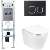 Комплект Welt-Wasser AMBERG 350 ST + SALZBACH 004 GL-WT + AMBERG RD-BL с черной клавишей
