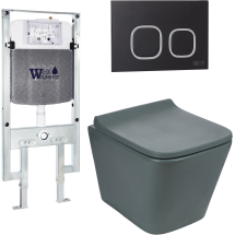 Комплект Welt-Wasser AMBERG 497 ST + GELBACH 004 MT-GR + AMBERG RD-BL с черной клавишей