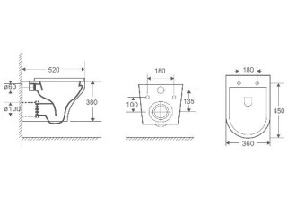 Комплект Welt-Wasser AMBERG 497 ST + ODENBACH 004 GL-WT + AMBERG RD-MT CR с клавишей хром матовый