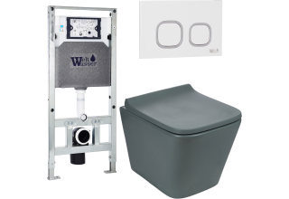 Комплект Welt-Wasser AMBERG 506 ST + GELBACH 004 MT-GR + AMBERG RD-WT с белой клавишей