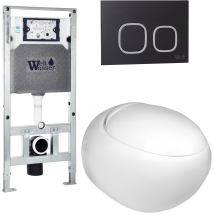 Комплект Welt-Wasser AMBERG 506 ST + JECKENBACH 004 GL-WT + AMBERG RD-BL с черной клавишей