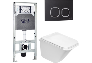 Комплект Welt-Wasser AMBERG 506 ST + ROTBACH 004 GL-WT + AMBERG RD-BL с черной клавишей