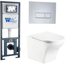 Комплект Welt-Wasser MARBERG 410 + ODENBACH 004 GL-WT + MAR 410 SE с клавишей хром