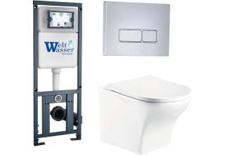 Комплект Welt-Wasser MARBERG 410 + ODENBACH 004 GL-WT + MAR 410 SE с клавишей хром