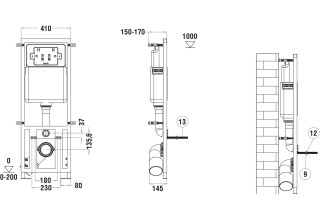 Комплект Welt-Wasser MARBERG 410 + ODENBACH 004 GL-WT + MAR 410 SE с клавишей хром