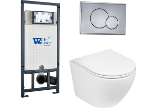 Комплект Welt-Wasser MARBERG 507 + MERZBACH 004 GL-WT + MAR 507 RD с клавишей хром