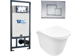 Комплект Welt-Wasser MARBERG 507 + TELBACH 004 GL-WT + MAR 507 SE с клавишей матовый хром