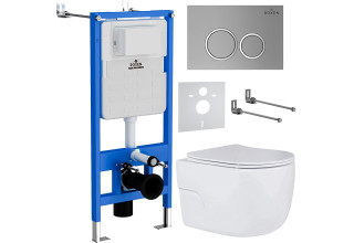 Комплект инсталляции Roxen StounFix Slim 531880 6в1 клавиша хром