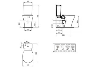 Унитаз напольный Ideal Standard Connect  Air E013701 36,5х66,5