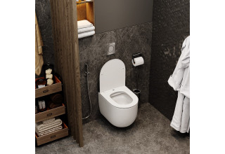 Унитаз подвесной CeruttiSPA OGLIO Aria 36,5x48,5 безободковый SoftClose