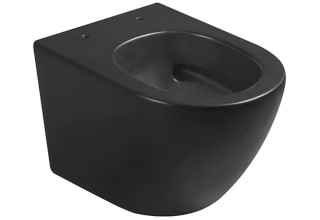 Унитаз подвесной Cerutti SPA SELLA Aria Tornado MB безободковый, с сиденьем дюропласт, черный матовый