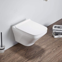 Унитаз подвесной Welt-Wasser HOFBACH 004 GL-WT 37x54 сиденье Duroplast, микролифт, белый глянец