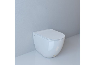 Унитаз приставной CeruttiSpa BARBARIA Pulse 36,5x57,5 с импульсным смывом, белый