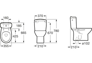 Чаша унитаза напольного Roca Victoria 342395000