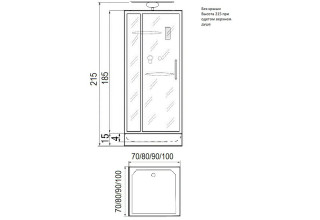 Душевая кабина River Tana 70х70 б/к