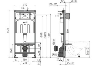 Инсталляция ALCAPLAST AM101/1120E Sadroмodul