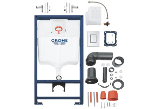 Инсталляция Grohe Rapid SL с подвесным унитазом Idevit Alfa Rimless и сиденьем Ultra Slim