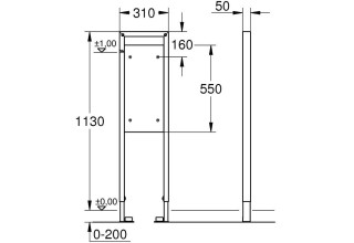 Инсталляция для поручней Groge Rapid SL 38559001