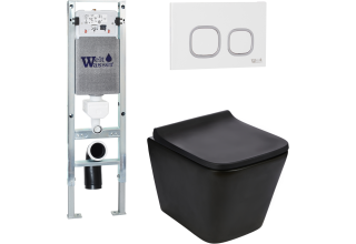 Комплект Welt-Wasser AMBERG 350 ST + GELBACH 004 MT-BL + AMBERG RD-WT с белой клавишей