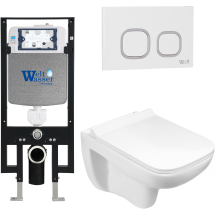 Комплект Welt-Wasser AMBERG 497 + KEHLBACH 004 GL-WT + AMBERG RD-WT с белой клавишей