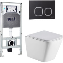 Комплект Welt-Wasser AMBERG 506 ST + GELBACH 004 GL-WT + AMBERG RD-BL с черной клавишей