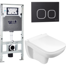 Комплект Welt-Wasser AMBERG 506 ST + KEHLBACH 004 GL-WT + AMBERG RD-BL с черной клавишей