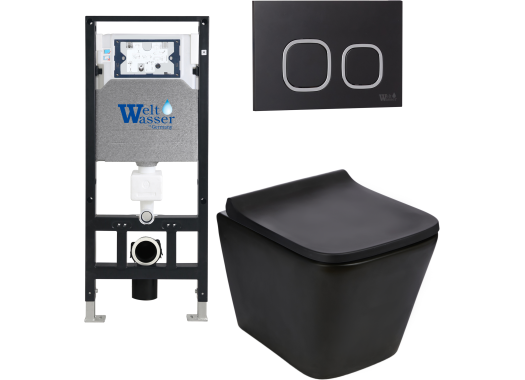 Комплект Welt-Wasser AMBERG 506 + GELBACH 004 MT-BL + AMBERG RD-BL с черной клавишей