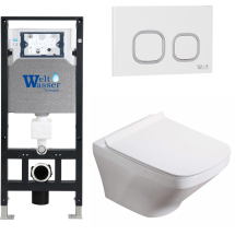 Комплект Welt-Wasser AMBERG 506 + HOFBACH 004 GL-WT + AMBERG RD-WT с белой клавишей