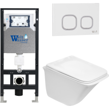 Комплект Welt-Wasser AMBERG 506 + ROTBACH 004 GL-WT + AMBERG RD-WT с белой клавишей