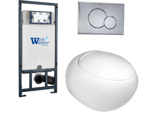 Комплект Welt-Wasser MARBERG 507 + JECKENBACH 004 GL-WT + MAR 507 RD с клавишей хром