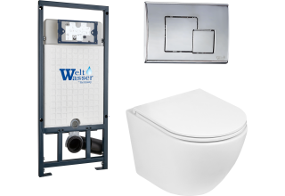 Комплект Welt-Wasser MARBERG 507 + MERZBACH 004 GL-WT + MAR 507 SE с клавишей матовый хром