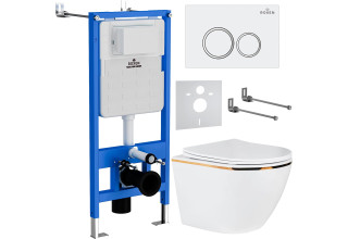 Комплект инсталляции Roxen StounFix Slim 728092 клавиша белый глянец