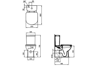 Унитаз напольный Ideal Standard Tempo T328101 60х37