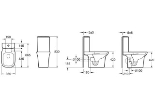 Унитаз напольный Lavinia Boho Bristol Rimless 3305001R безободковый SoftClose