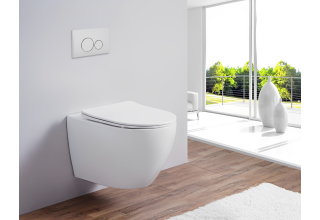 Унитаз подвесной CeruttiSpa SELLA Aria MW CT9161 49x36 сиденье Duroplast, микролифт, белый матовый