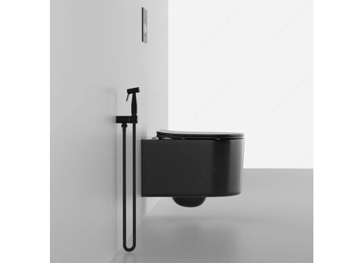 Унитаз подвесной CeruttiSpa TANARO Aria MB CT9238 49x36,5 сиденье Duroplast, микролифт, черный матовый