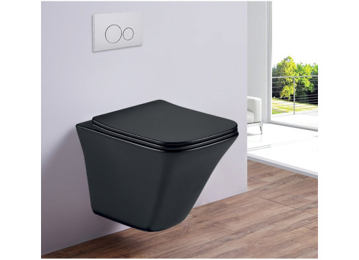 Унитаз подвесной Esbano LUCHENA-C MB 50x34 сиденье Duroplast с микролифтом, черный матовый