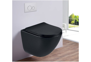 Унитаз подвесной Esbano Lotus MB 54x34 сиденье Duroplast с микролифтом, черный матовый